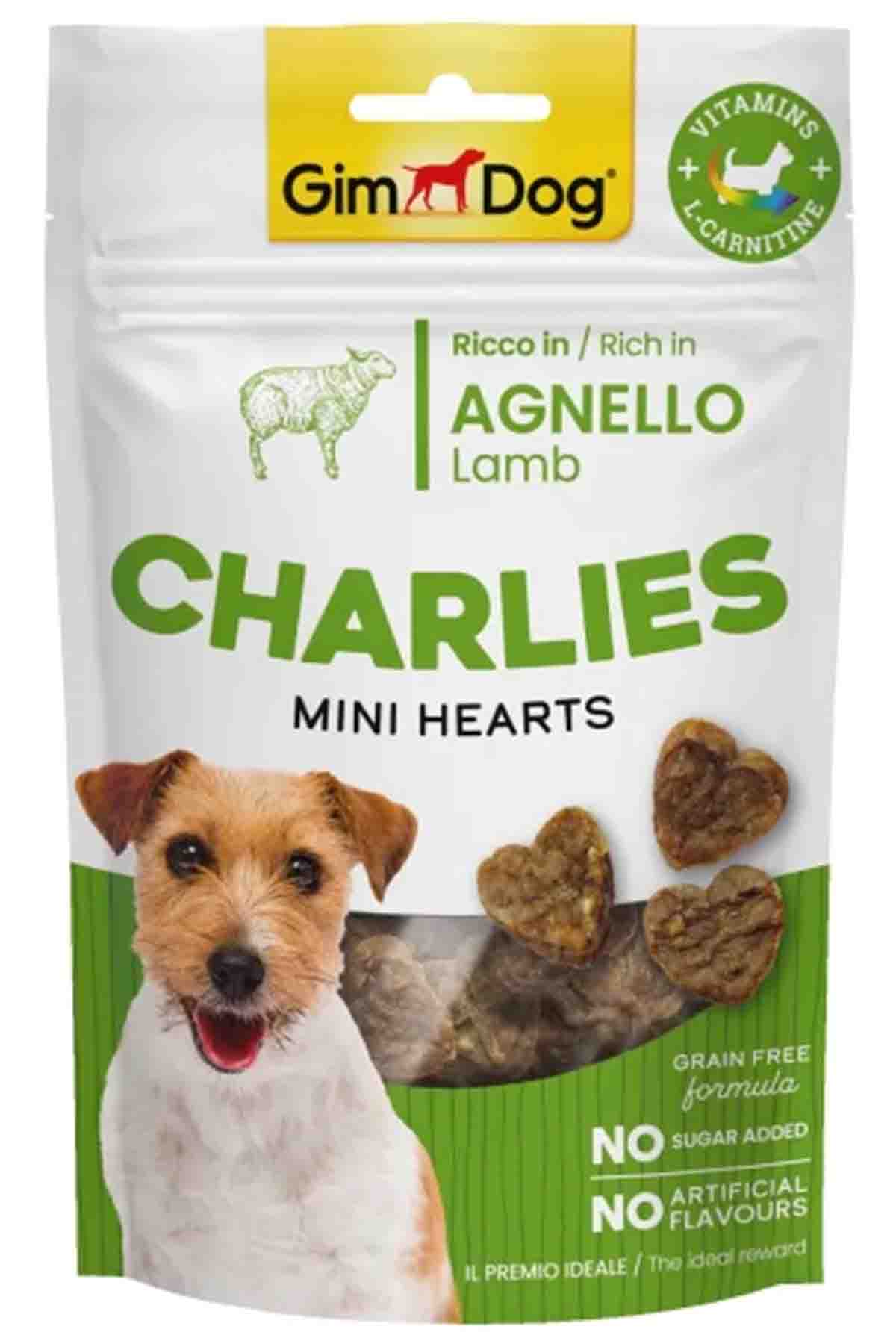 Gimdog Charlies Mini Hearts Kuzu Etli Köpek Ödülü 70gr