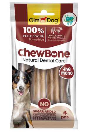 GIMDOG - GimDog Chew Bones Press Naturel Köpek Çiğneme Kemiği 3,5’’ 80gr