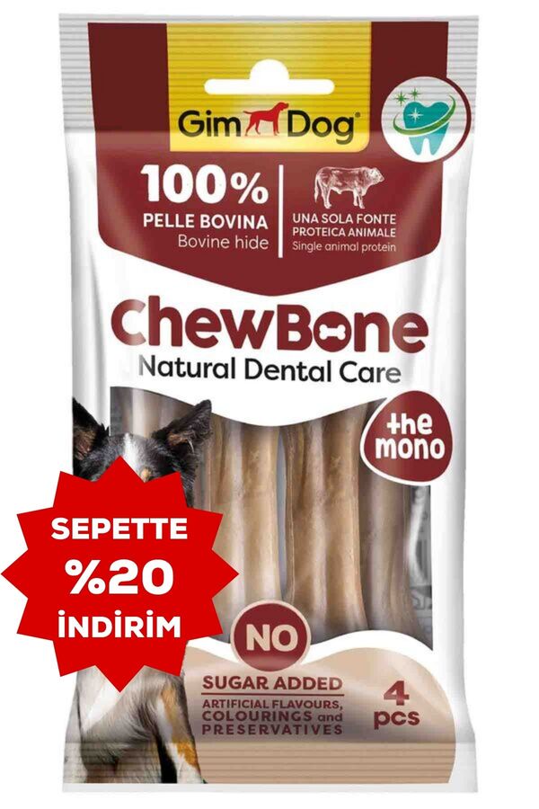 GimDog Chew Bones Press Naturel Köpek Çiğneme Kemiği 3,5’’ 80gr