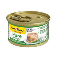 GIMDOG - Gimdog Pure Delight Tavuklu ve Kuzulu Köpek Konservesi 85gr