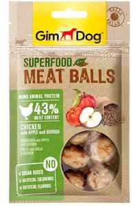 GimDog MeatBalls Kinoalı ve Elmalı Köpek Ödülü Tavuk 70gr