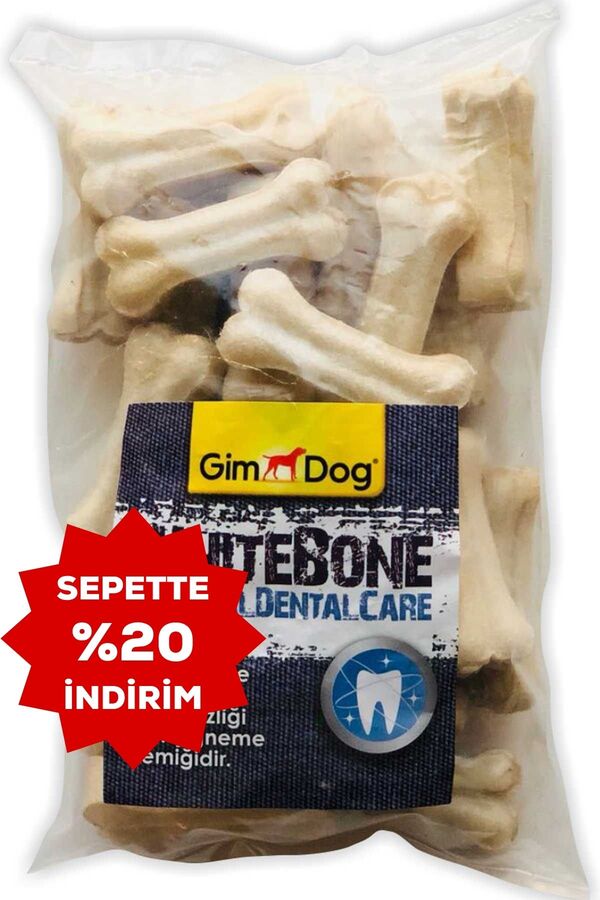 GimDog Mordimi Press Köpek Ödül Kemiği (25li) 5cm Beyaz