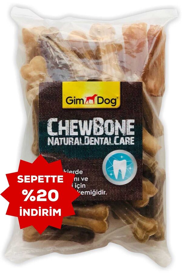 GimDog Mordimi Press Köpek Ödül Kemiği (25li) 5cm Natural