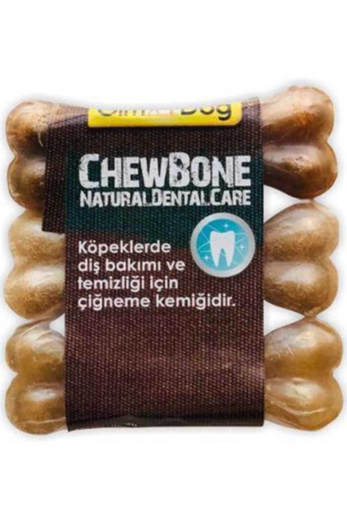 GimDog Mordimi Press Köpek Ödül Kemiği (3lü) 9cm Natural