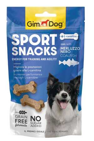 GimDog SportSnacks Kömür Balıklı L-Carnitinli Tablet Köpek Ödül Maması 60gr