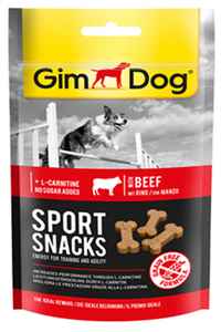 GIMDOG - GimDog SportSnacks Sığır Etli L-Carnitinli Tablet Köpek Ödül Maması 60gr