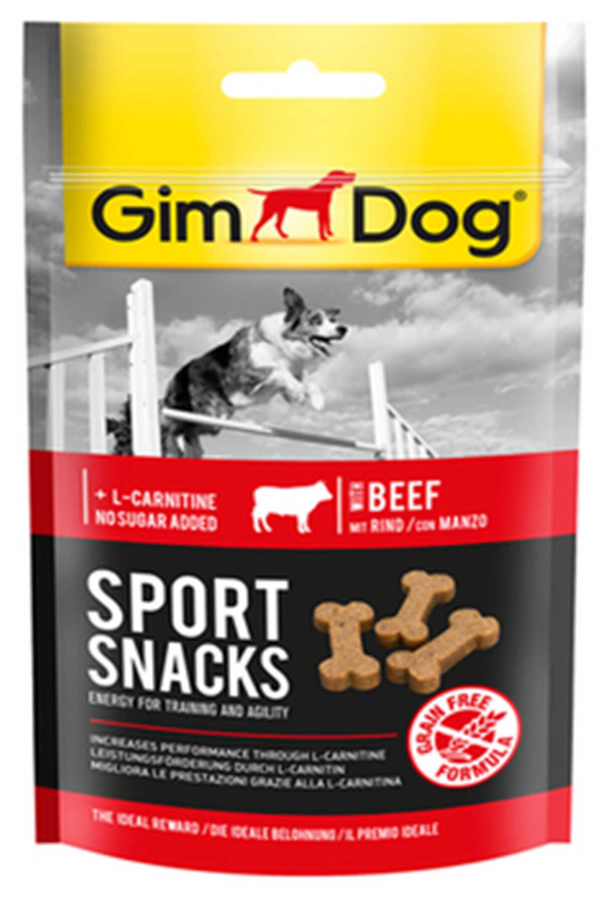 GimDog SportSnacks Sığır Etli L-Carnitinli Tablet Köpek Ödül Maması 60gr