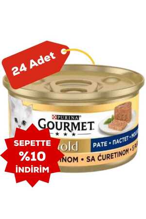 Gourmet Gold Kıyılmış Hindi Etli Yetişkin Kedi Konservesi 24x85gr 24lü - Thumbnail