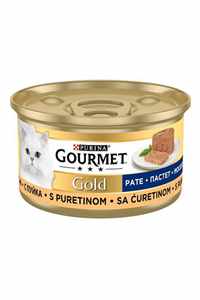 Gourmet Gold Kıyılmış Hindi Etli Yetişkin Kedi Konservesi 85gr