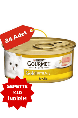 Gourmet Gold Kıyılmış Tavuk Etli Yetişkin Kedi Konservesi 24x85gr (24lü)