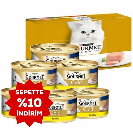 Gourmet Gold Kıyılmış Tavuklu Yetişkin Kedi Konservesi 6x85gr - Thumbnail