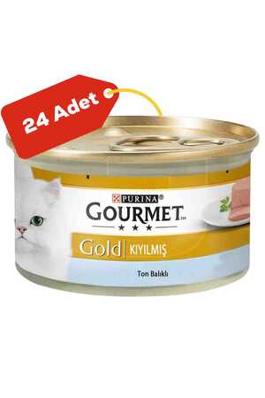Gourmet Gold Kıyılmış Ton Balıklı Yetişkin Kedi Konservesi 24x85gr 24lü - Thumbnail