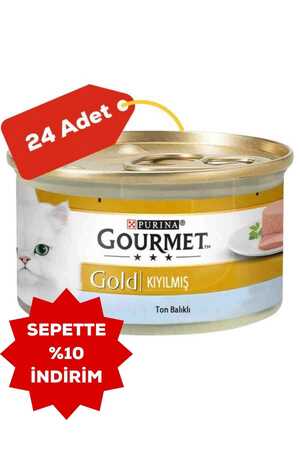 Gourmet Gold Kıyılmış Ton Balıklı Yetişkin Kedi Konservesi 24x85gr 24lü