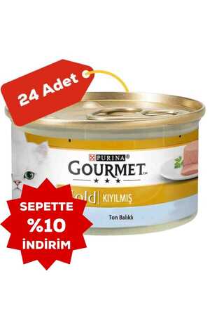 Gourmet Gold Kıyılmış Ton Balıklı Yetişkin Kedi Konservesi 24x85gr 24lü