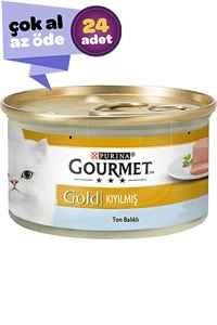 GOURMET - Gourmet Gold Kıyılmış Ton Balıklı Yetişkin Kedi Konservesi 24x85gr (24lü)