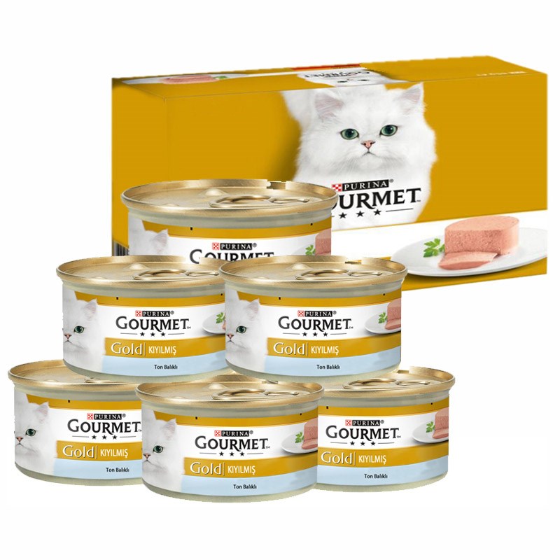 Gourmet Gold Kıyılmış Ton Balıklı Yetişkin Kedi Konservesi 6x85gr