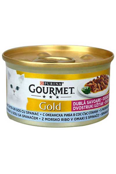 Gourmet Gold Okyanus Balığı ve Sebzeli Yetişkin Kedi Konservesi 85gr