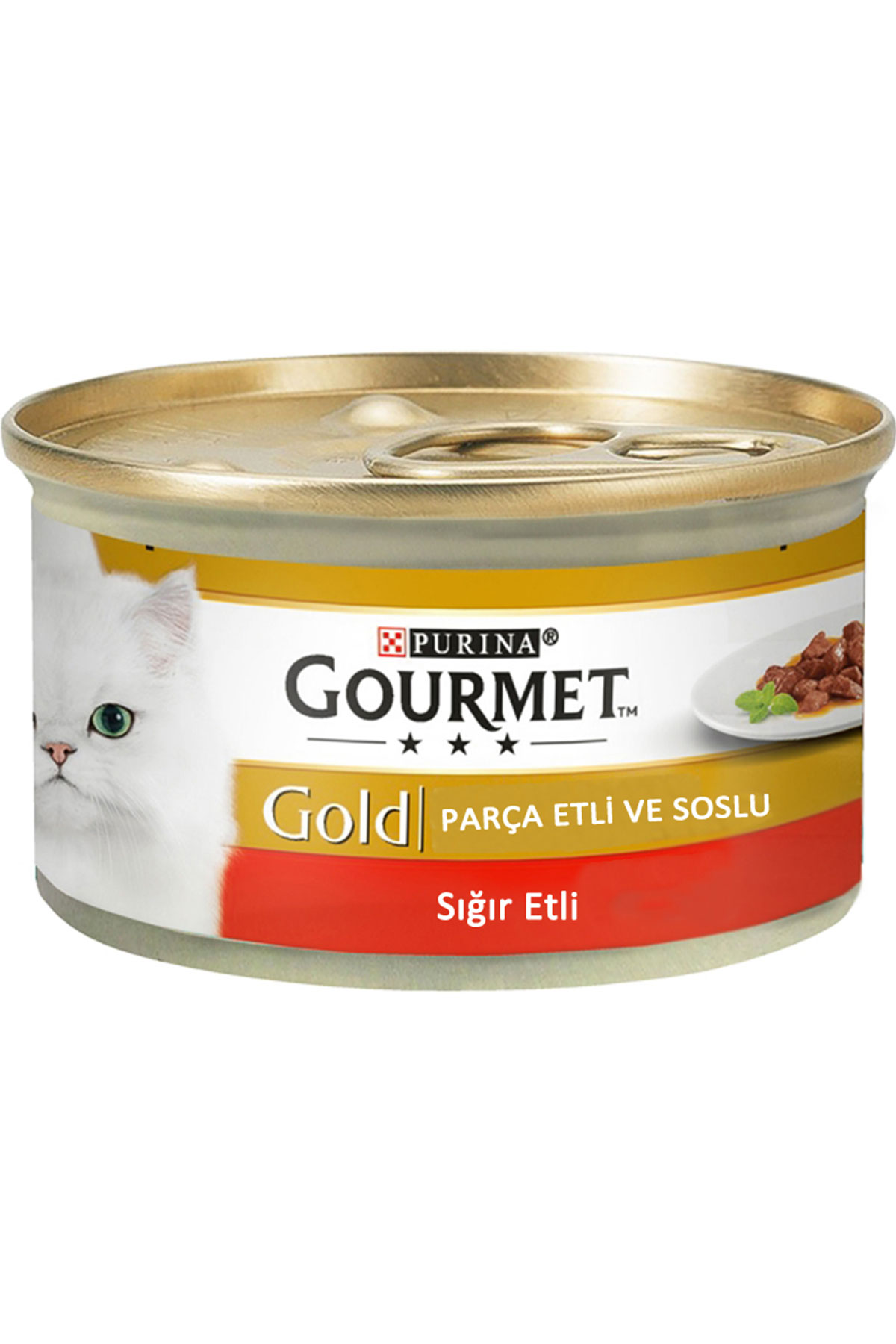 Gourmet Gold Parça Sığır Etli Soslu Yetişkin Kedi Konservesi 85gr