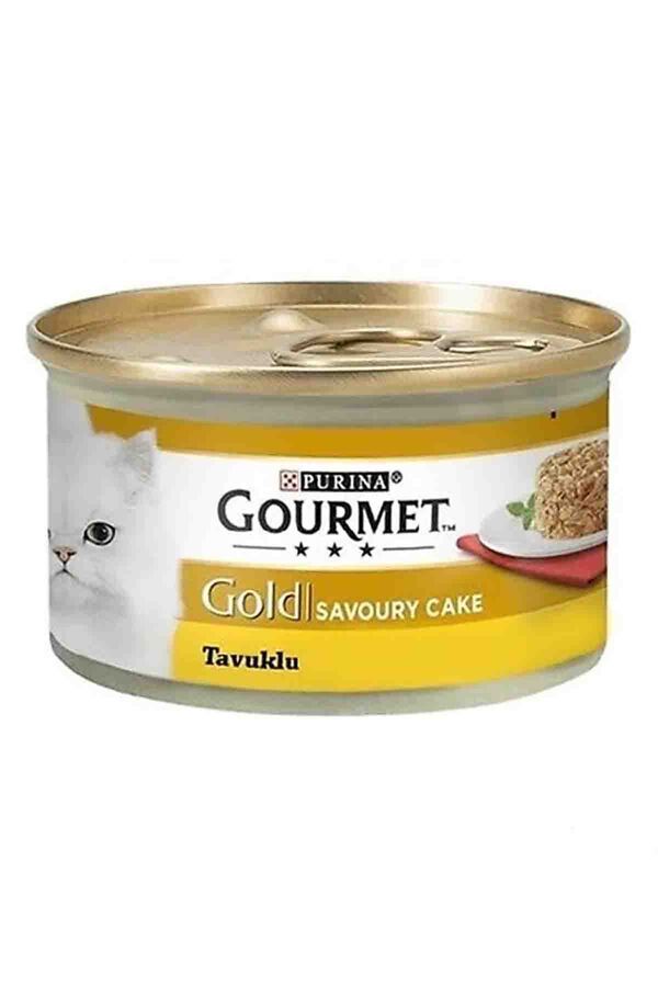 Gourmet Gold Savoury Cake Parça Etli Tavuklu Yetişkin Kedi Konservesi 85gr