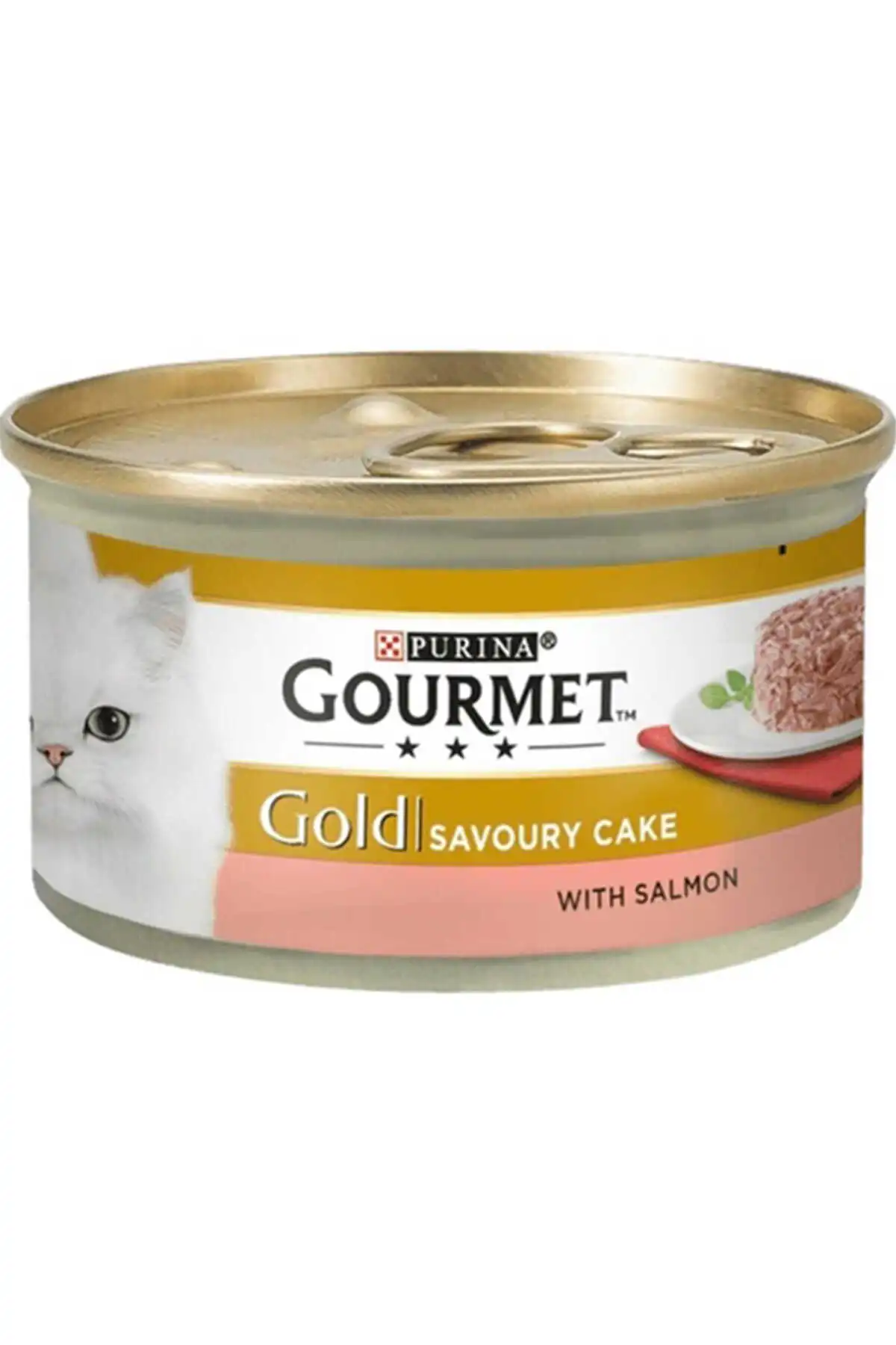 Gourmet Gold Savoury Cake Somonlu Yetişkin Kedi Konservesi 85gr