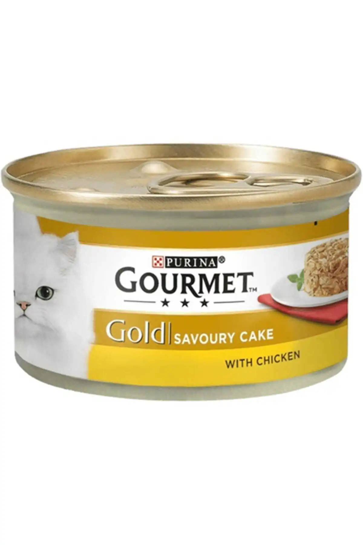 Gourmet Gold Savoury Cake Tavuk ve Havuçlu Yetişkin Kedi Konservesi 85gr