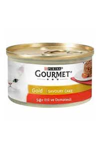 GOURMET - Gourmet Gold Savoury Cake Sığır Etli Ve Domatesli Yetişkin Kedi Konservesi 85gr