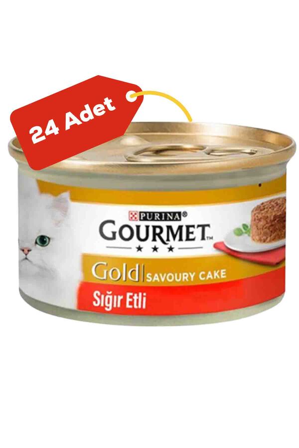 Gourmet Gold Sığır Etli Yetişkin Kedi Konservesi 24x85gr (24lü)