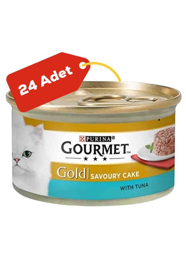 Gourmet Gold Savoury Cake Ton Balıklı Yetişkin Kedi Konservesi 24x85gr (24lü)