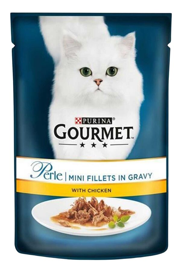Gourmet Perle Parça Etli Izgara Tavuklu Yetişkin Kedi Konservesi 85gr
