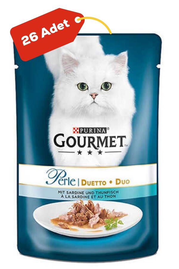 Gourmet Perle Parça Etli Izgara Tunalı Yetişkin Kedi Konservesi 26x85gr 26lı