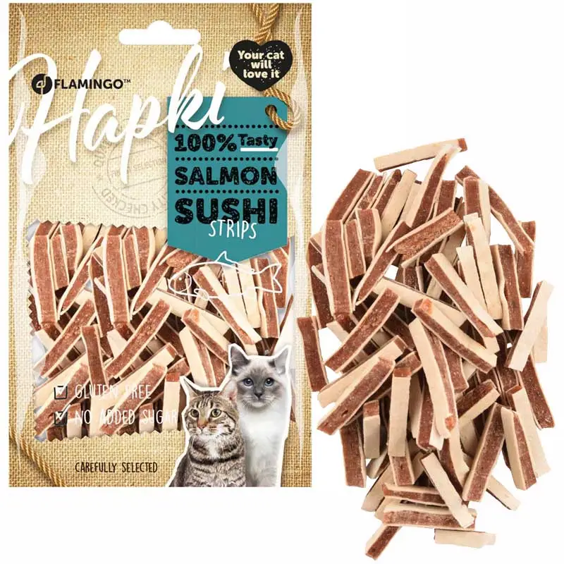 FLAMINGO - Hapki Somonlu Sushi Şerit Kedi Ödül Maması 85gr