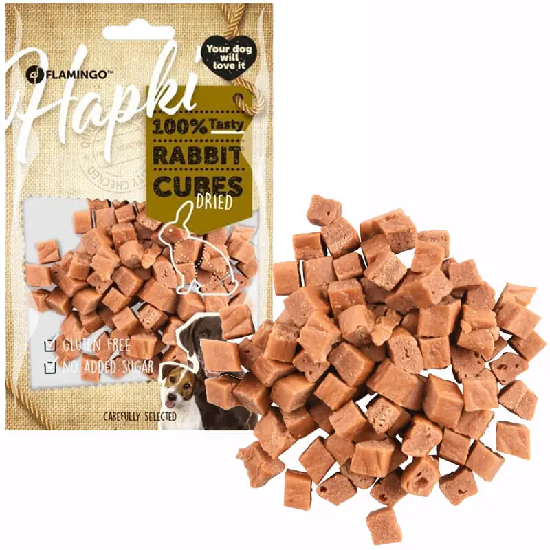 FLAMINGO - Hapki Tavşan Etli Küp Şeklinde Köpek Ödül Maması 85gr