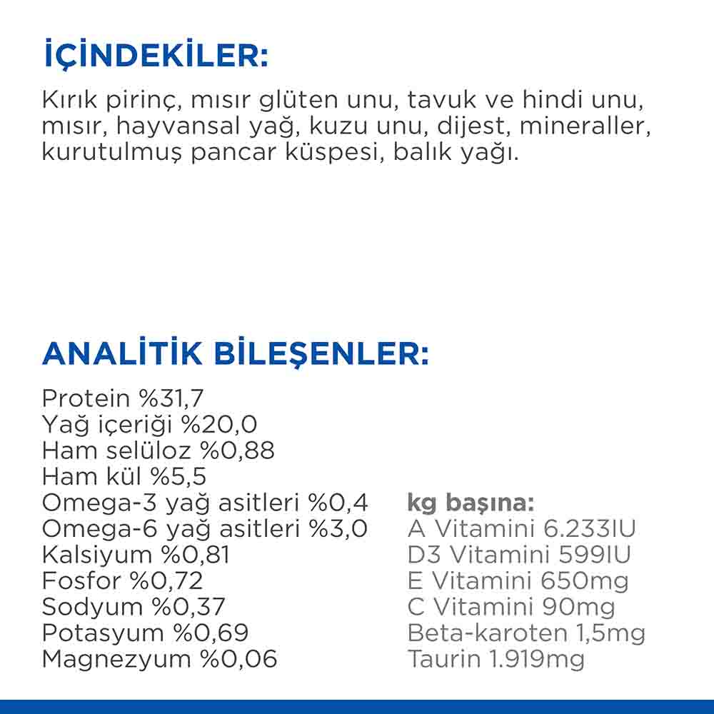 Hills Adult Kuzu Etli Yetişkin Kedi Maması 1,5kg