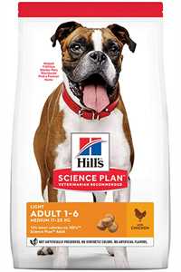 HILLS - Hills Light Orta Irk Yetişkin Köpekler için Tavuklu Diyet Köpek Maması 2,5kg