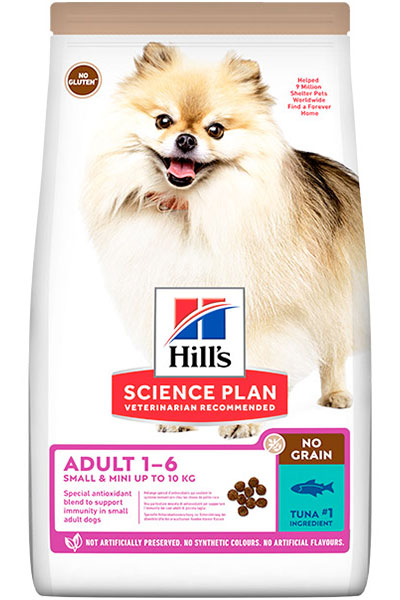 Hills Tahılsız Ton Balıklı Küçük ve Mini Irk Yetişkin Köpek Maması 1,5kg