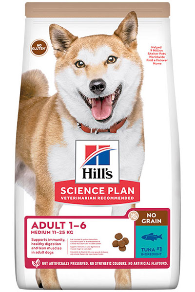 Hills Tahılsız Ton Balıklı Orta Irk Yetişkin Köpek Maması 2,5kg