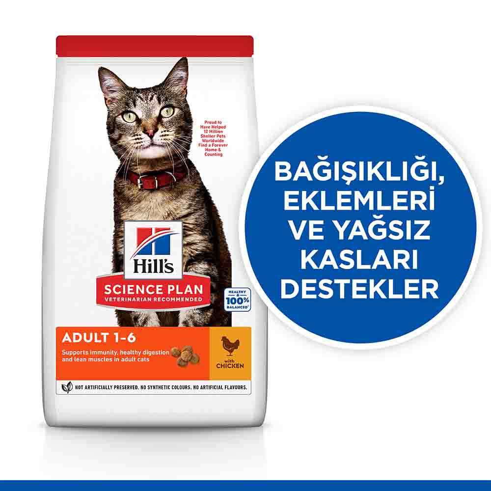 Hills Adult Tavuklu Yetişkin Kedi Maması 3kg