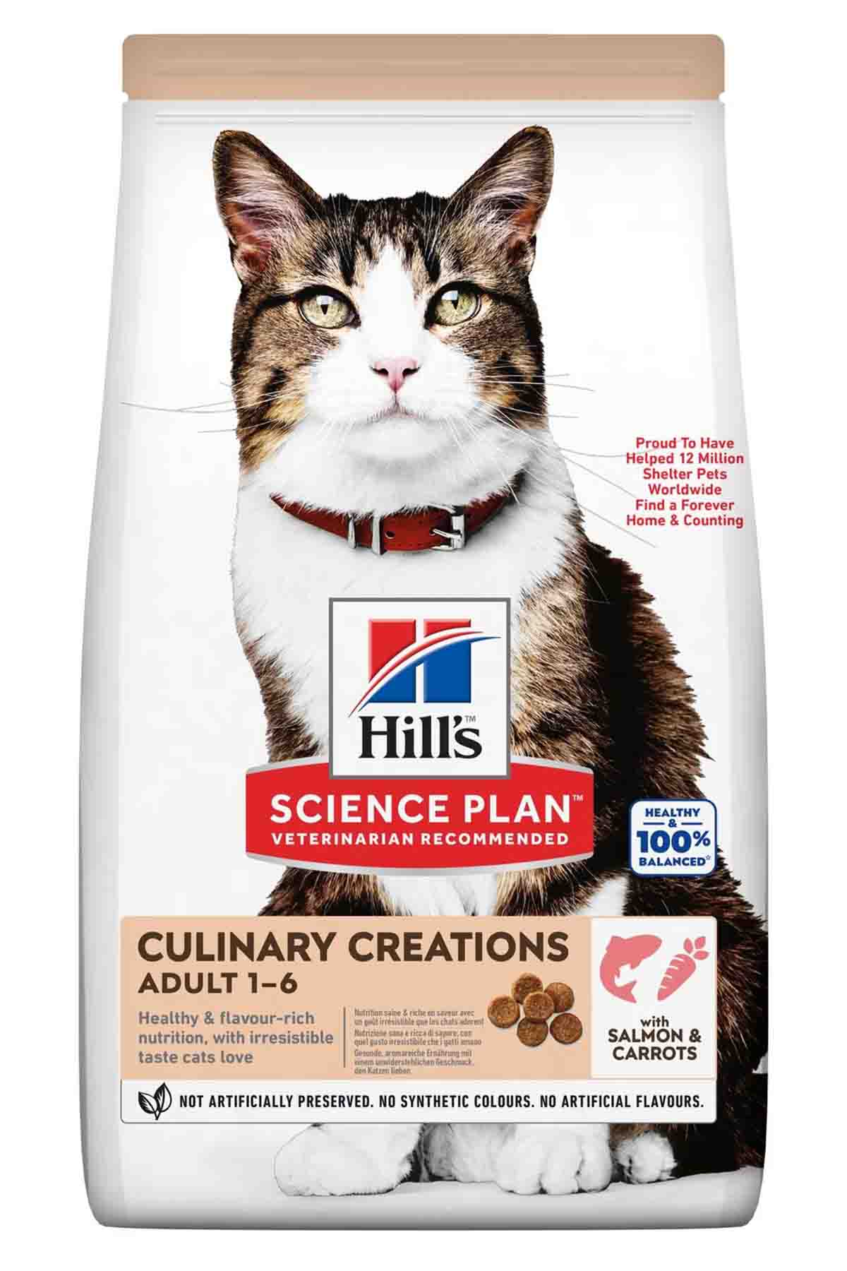 Hills Culinary Creations Somon ve Havuçlu Yetişkin Kedi Maması 1,5kg