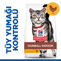 Hills Hairball Indoor Tüy Yumağı Önleyici Tavuklu Yetişkin Kedi Mamasi 1,5kg - Thumbnail