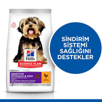 Hills Hassas Mide ve Derili Küçük Irk Tavuklu Yetişkin Köpek Maması 1,5kg - Thumbnail