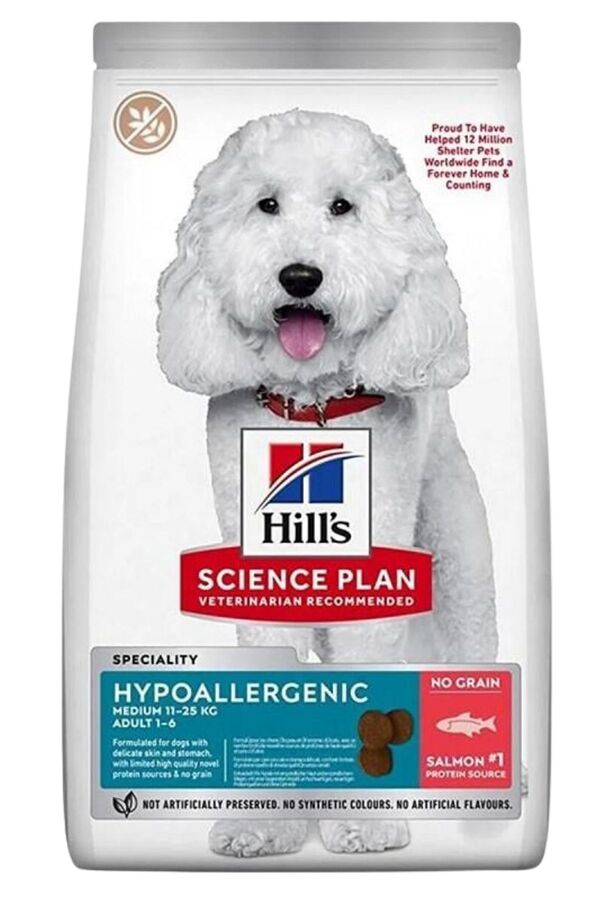 Hills Hypo-Allergenic Somonlu Orta Irk Yetişkin Köpek Maması 12kg