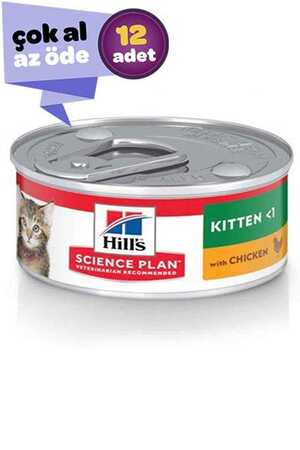 Hills Kitten Tavuklu Yavru Kedi Konservesi 12x82 Gr (12li)