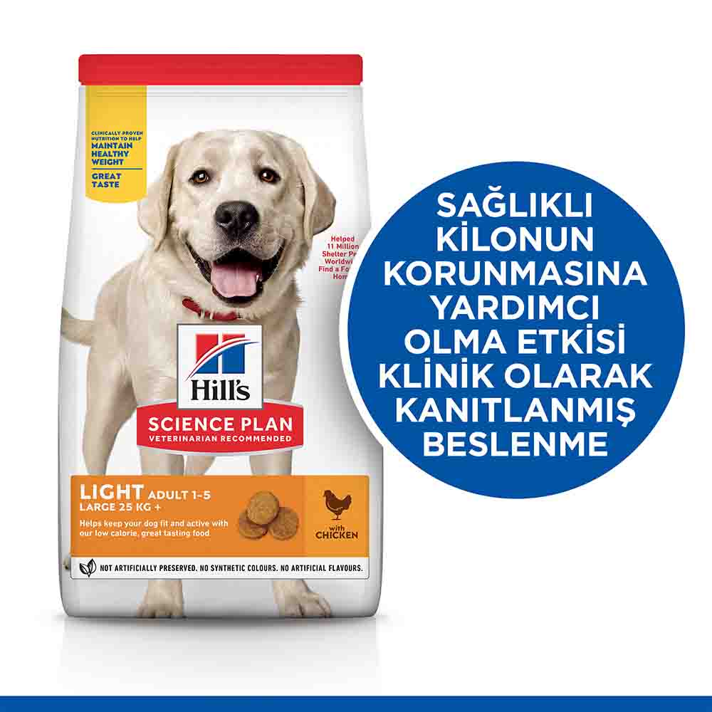 Hills Light Tavuklu Büyük ve İri Irk Yetişkin Köpek Maması 14kg