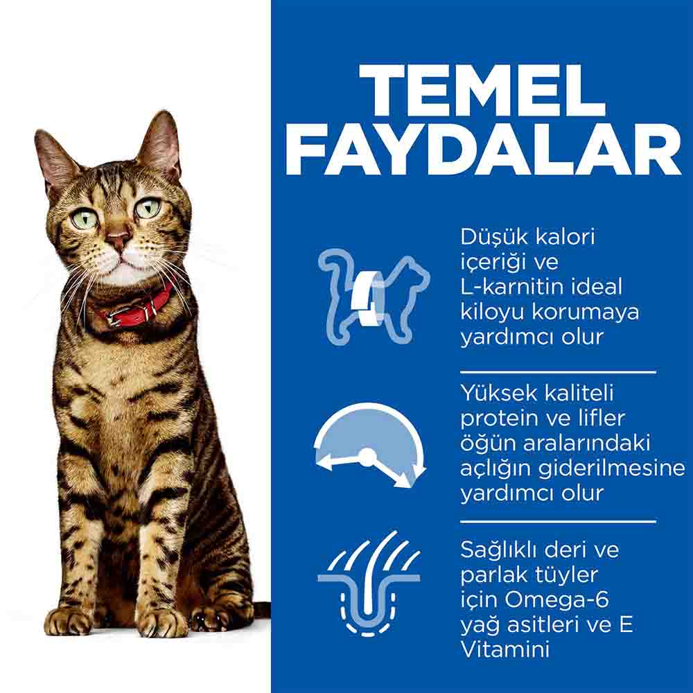 Hills Light Düşük Kalorili Tavuklu Yetişkin Kedi Maması 3kg