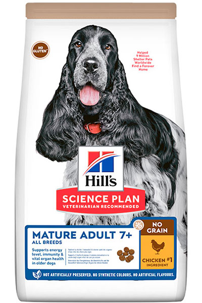 Hills Mature Adult 7+ Tahılsız Tavuklu Yaşlı Köpek Maması 12kg