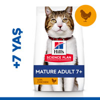 Hills Mature Adult 7+ Tavuklu Yaşlı Kedi Maması 1,5kg - Thumbnail