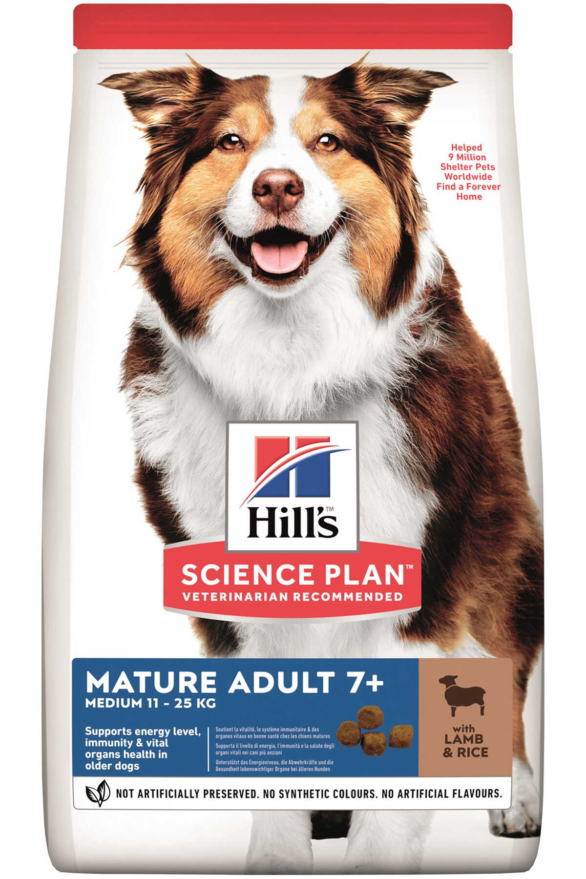 Hills Mature Adult 7+ Kuzu Etli Orta Irk Yaşlı Köpek Maması 14kg