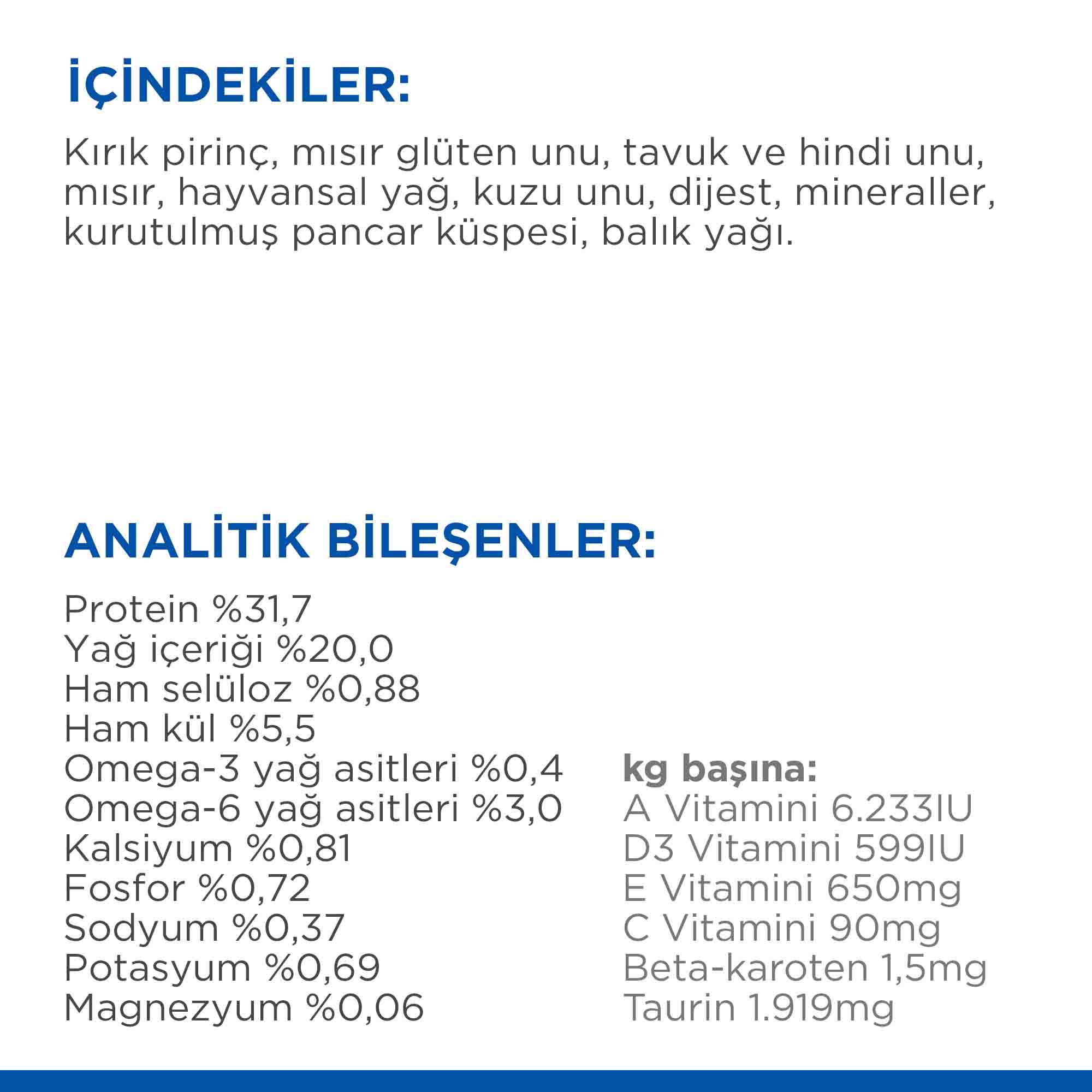 Hills Adult Kuzu Etli Yetişkin Kedi Maması 3kg