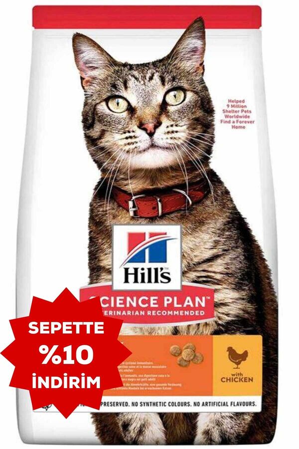 Hills Adult Tavuklu Yetişkin Kedi Maması 8kg+2kg