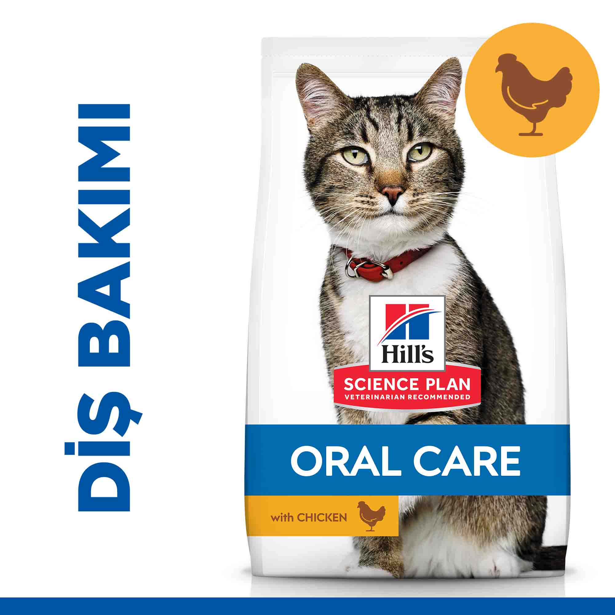 Hills Oral Care Ağız ve Diş Bakımı için Tavuklu Yetişkin Kedi Maması 1,5kg
